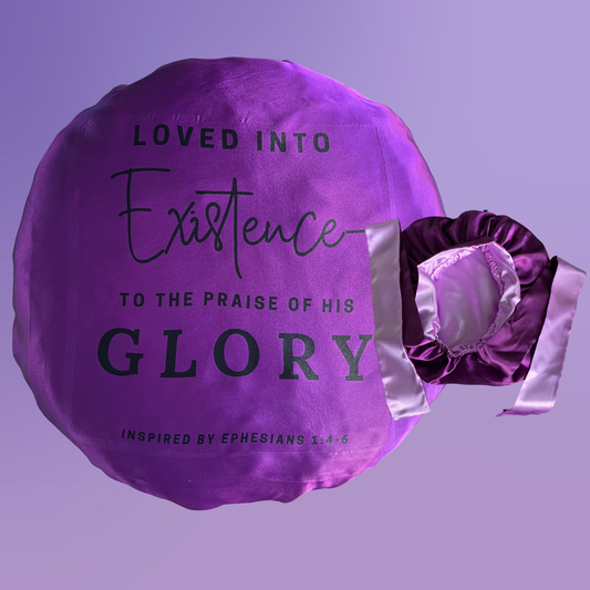 Eph. 1:4-6 Reversible Satin Tie Bonnet