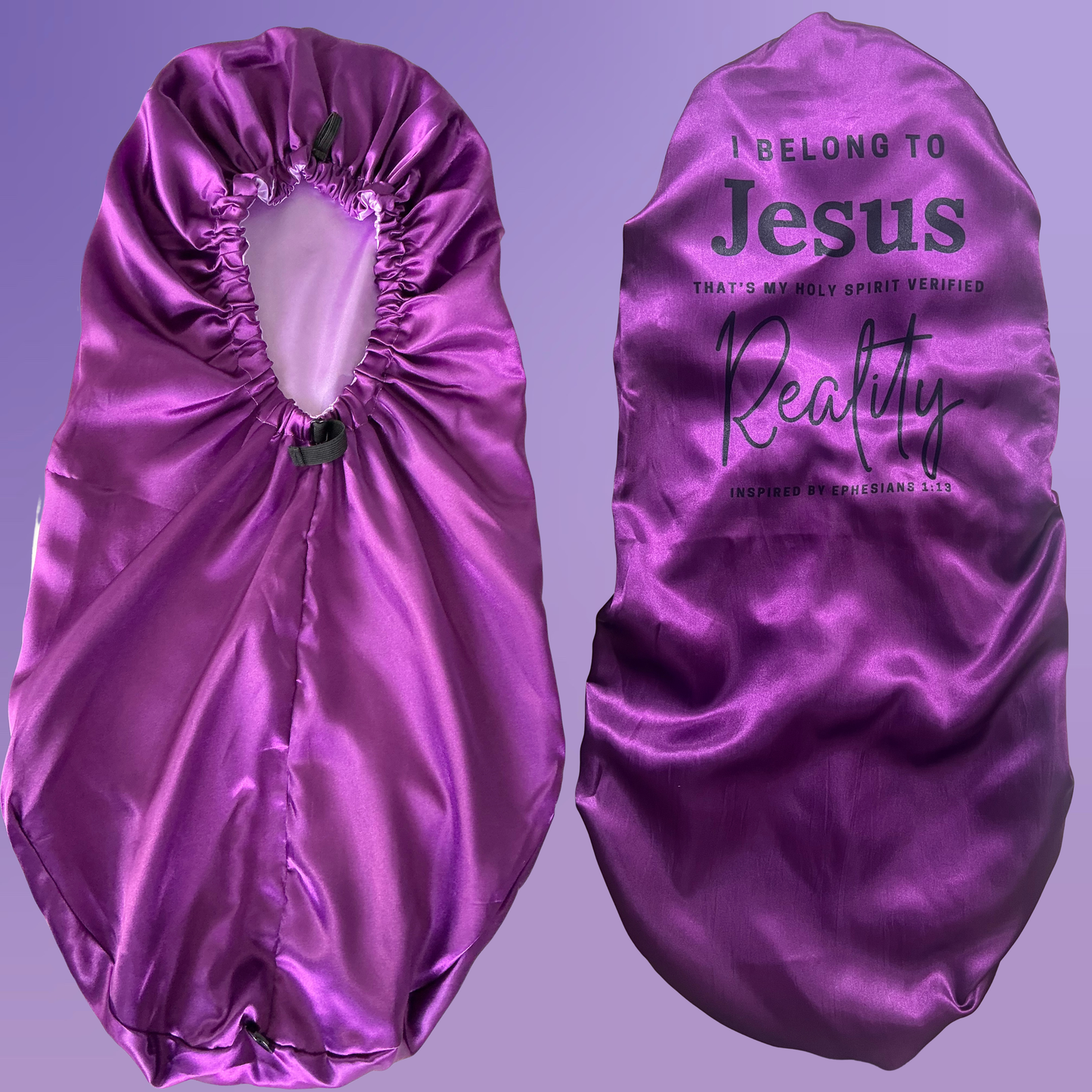 Eph.1:13 Reversible Satin Long Bonnet